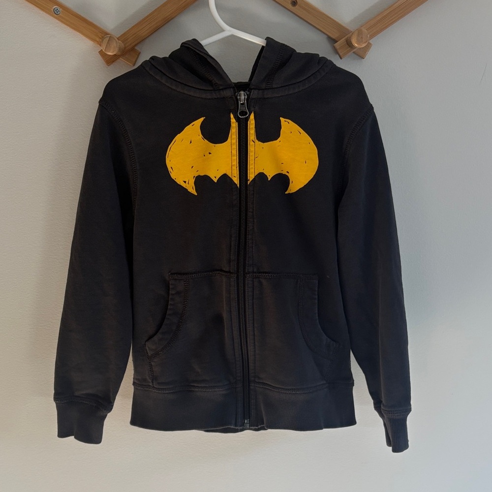Hanna Anderson Batman Zipup  Hoodie size 5 black